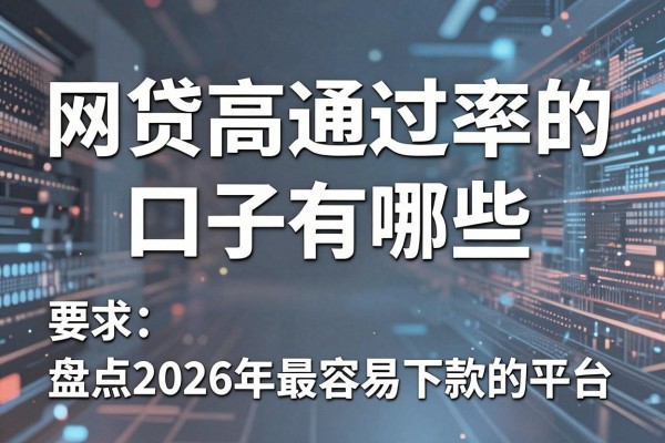 网贷高通过率的口子有哪些,盘点2026年最容易下款的平台