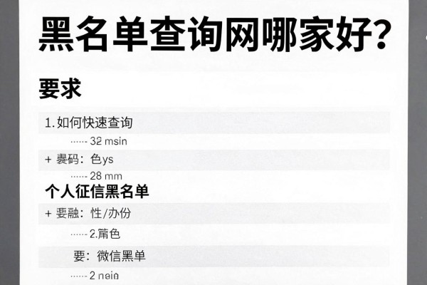 黑名单查询网哪家好？如何快速查询个人征信黑名单？