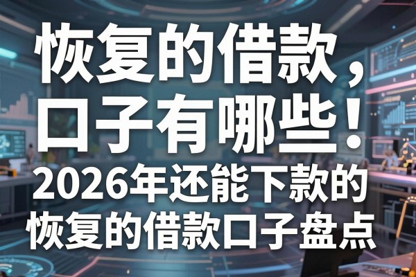 恢复的借款口子有哪些，2026年还能下款的恢复的借款口子盘点