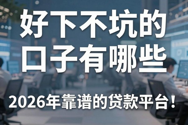 好下不坑的口子有哪些，2026年靠谱的贷款平台推荐