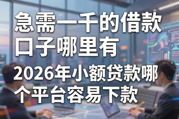 急需一千的借款口子哪里有，2026年小额贷款哪个平台容易下款