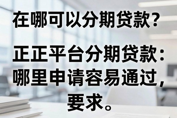 在哪可以分期贷款?正规平台分期贷款哪里申请容易通过