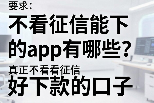 不看征信能下的app有哪些？盘点真正不看征信好下款的口子