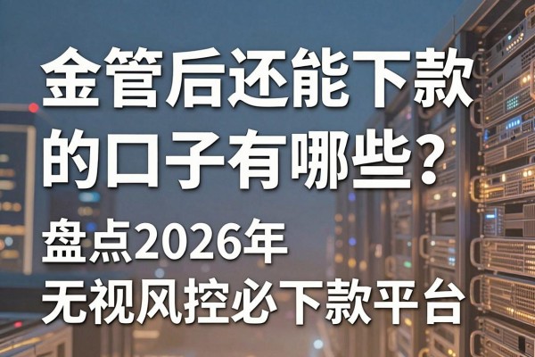 金管后还能下款的口子有哪些？盘点2026年无视风控必下款平台