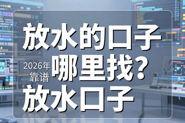 放水的口子哪里找?2026年最新靠谱放水口子推荐