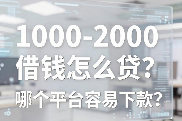 1000-2000借钱怎么贷?哪个平台容易下款?