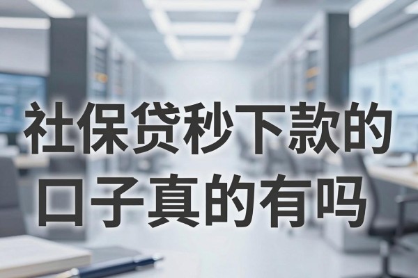 社保贷秒下款的口子真的有吗，揭秘社保贷秒下款的口子哪里找