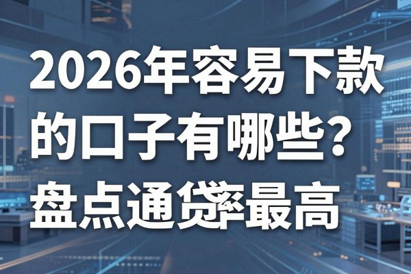 2026年容易下款的口子有哪些？盘点通过率最高的借贷平台