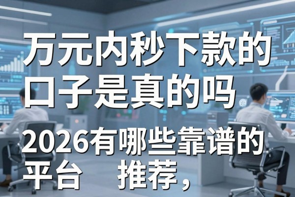 万元内秒下款的口子是真的吗,2026有哪些靠谱的平台推荐
