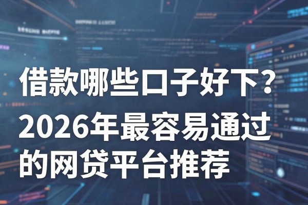 借款哪些口子好下?2026年最容易通过的网贷平台推荐
