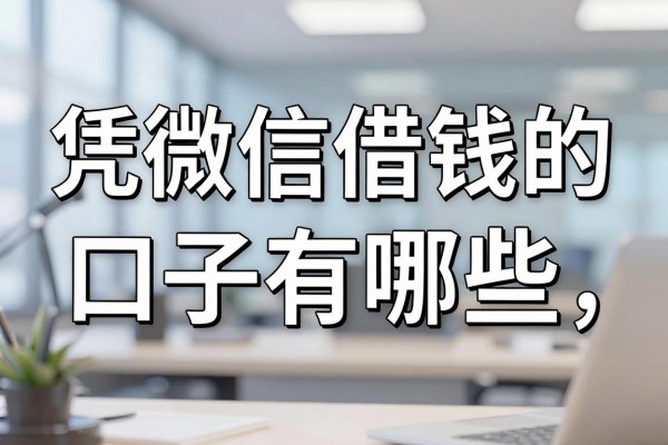 凭微信借钱的口子有哪些,正规靠谱的微信借钱平台推荐