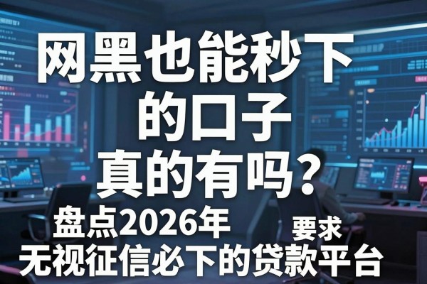 网黑也能秒下的口子真的有吗？盘点2026年无视征信必下的贷款平台