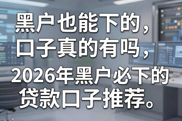 黑户也能下的口子真的有吗，2026年黑户必下的贷款口子推荐
