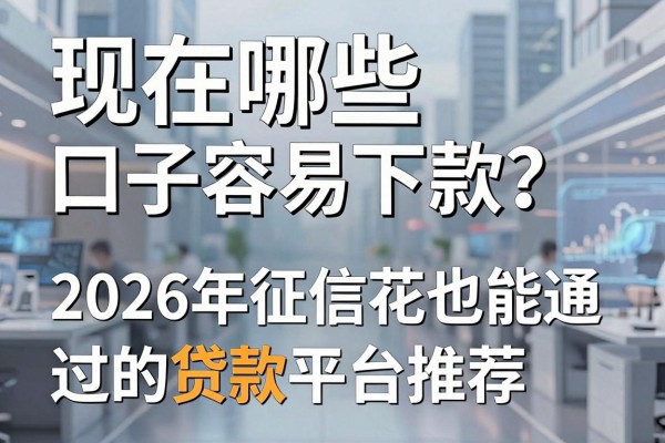 现在哪些口子容易下款？2026年征信花也能通过的贷款平台推荐