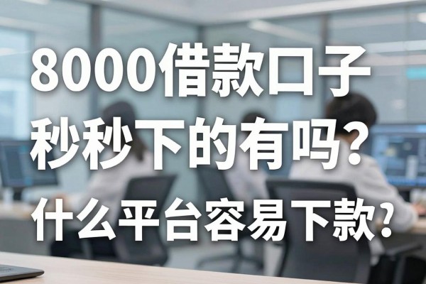 8000借款口子秒下的有吗？什么平台容易下款？