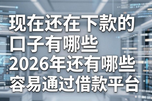 现在还在下款的口子有哪些，2026年还有哪些容易通过的借款平台