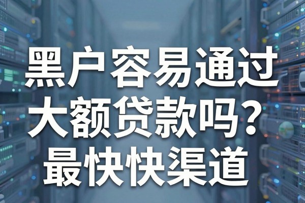 黑户容易通过大额贷款吗?揭秘黑户大额贷款最快渠道
