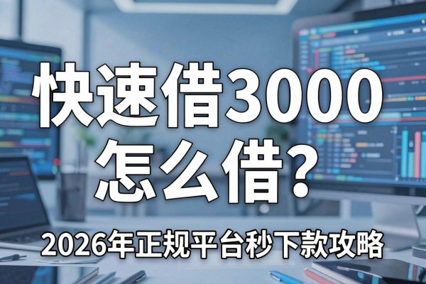 快速借3000怎么借?2026年正规平台秒下款攻略