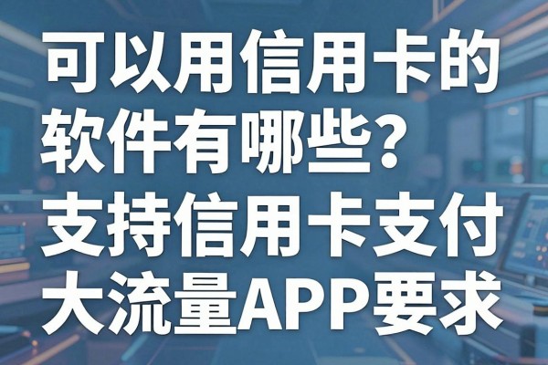 可以用信用卡的软件有哪些？盘点2026年支持信用卡支付的大流量APP