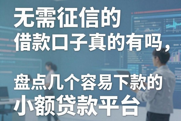 无需征信的借款口子真的有吗，盘点几个容易下款的小额贷款平台