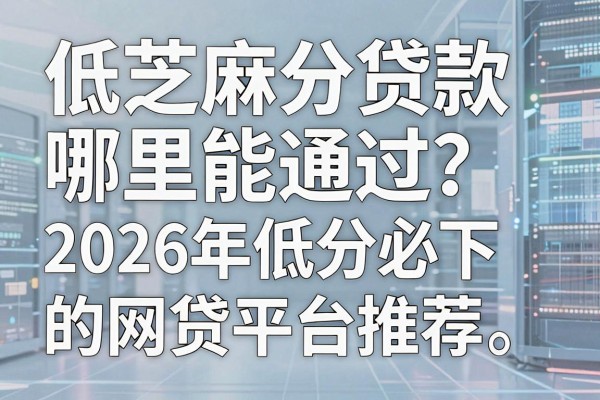低芝麻分贷款哪里能通过?2026年低分必下的网贷平台推荐
