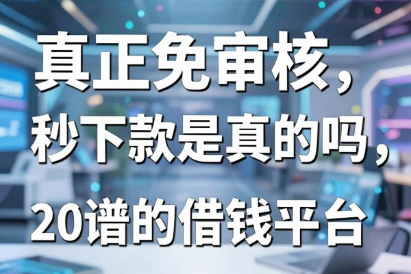 真正免审核秒下款是真的吗，2026年有哪些靠谱的借钱平台