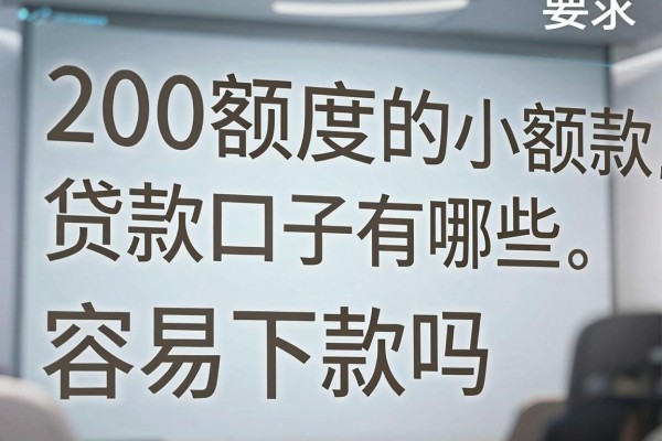 200额度的贷款口子有哪些，200元小额贷款容易下款吗