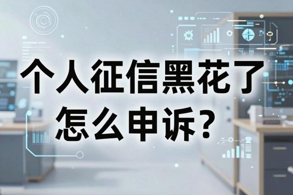 个人征信黑花了怎么申诉？征信黑名单如何申请异议消除