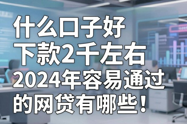 什么口子好下款2千左右,2024年容易通过的网贷有哪些?