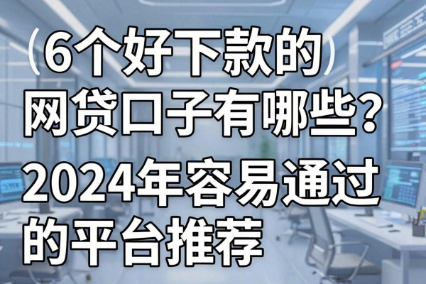 6个好下款的网贷口子有哪些?2024年容易通过的平台推荐