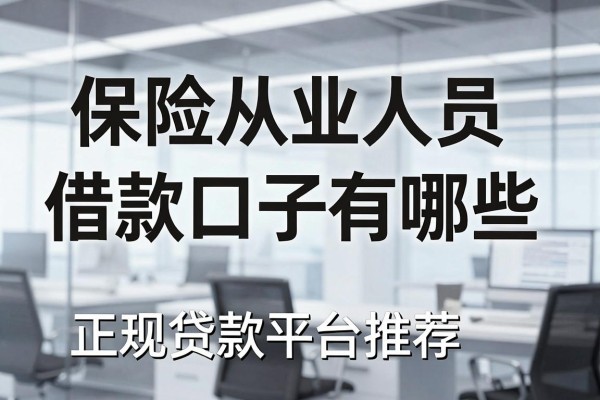 保险从业人员借款口子有哪些，正规贷款平台推荐