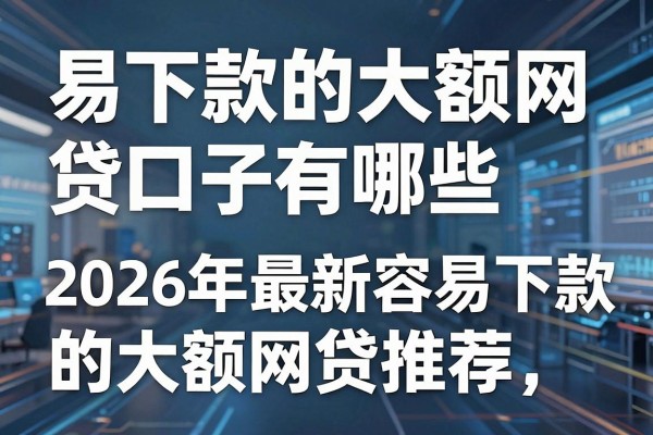 易下款的大额网贷口子有哪些,2026年最新容易下款的大额网贷推荐