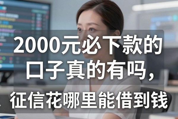 2000元必下款的口子真的有吗，征信花哪里能借到钱