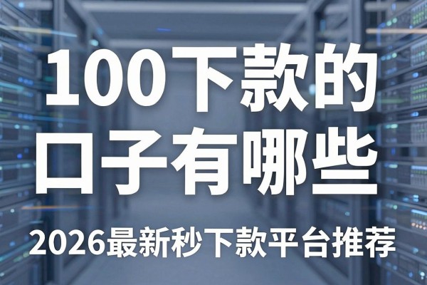 100下款的口子有哪些,2026最新秒下款平台推荐