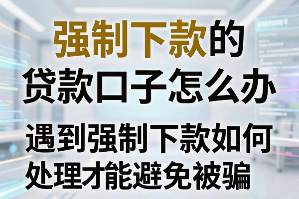 强制下款的贷款口子怎么办，遇到强制下款如何处理才能避免被骗