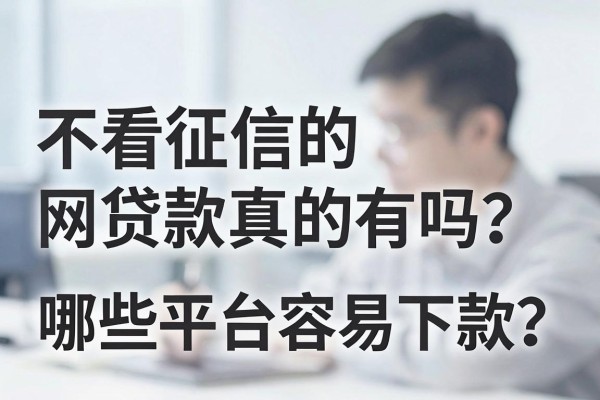 不看征信的网贷款真的有吗？哪些平台容易下款？