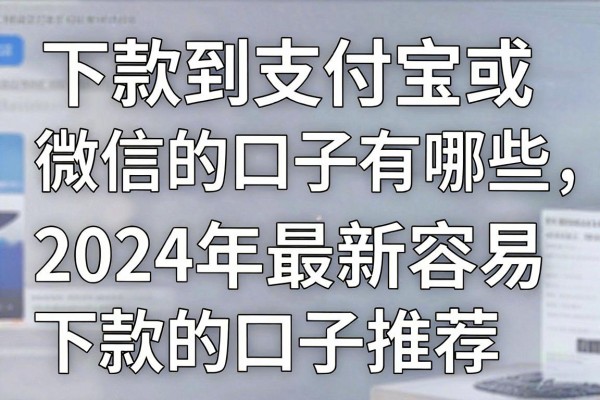 下款到支付宝或微信的口子有哪些,2024年最新容易下款的口子推荐