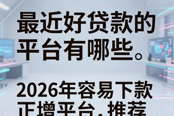 最近好贷款的平台有哪些,2026年容易下款的正规平台推荐