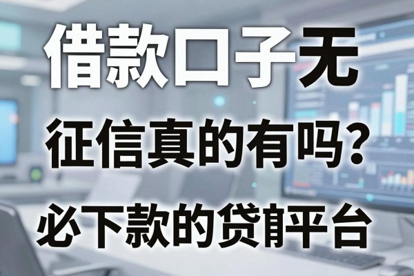 借款口子无征信真的有吗?盘点无视征信必下款的贷款平台
