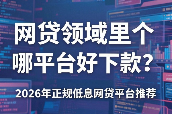 网贷领域里哪个平台好下款？2026年正规低息网贷平台推荐