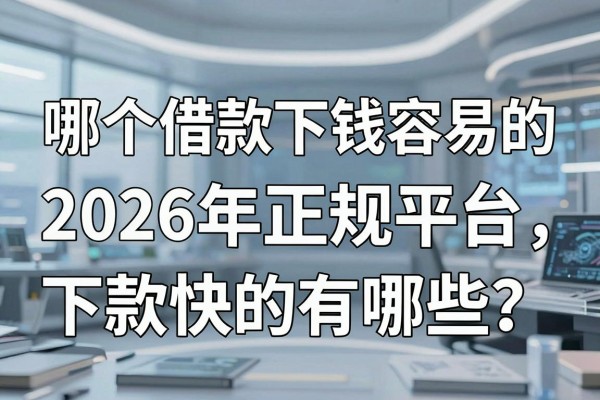 哪个借款下钱容易的,2026年正规平台下款快的有哪些?