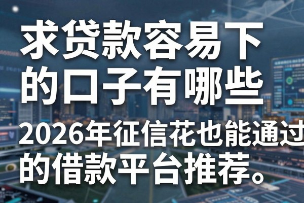 求贷款容易下的口子有哪些，2026年征信花也能通过的借款平台推荐