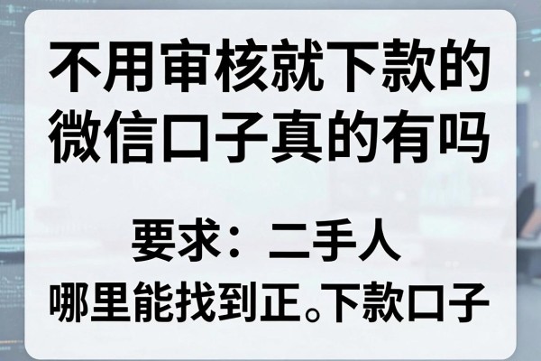 不用审核就下款的微信口子真的有吗，哪里能找到正规下款口子