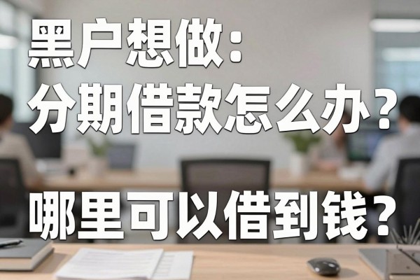 黑户想做分期借款怎么办?哪里可以借到钱?