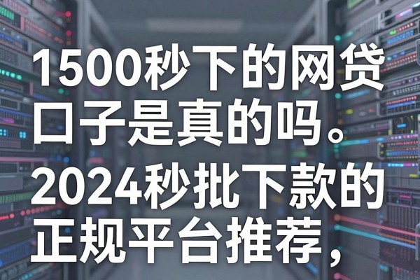 1500秒下的网贷口子是真的吗,2024秒批下款的正规平台推荐