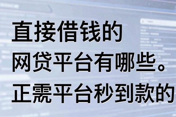 直接借钱的网贷平台有哪些，无需审核秒到款的正规平台推荐