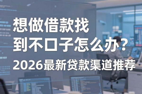 想做借款找不到口子怎么办?2026最新贷款渠道推荐