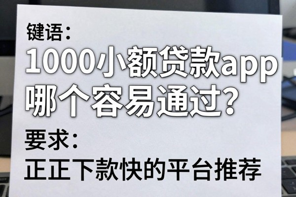 1000小额贷款app哪个容易通过?正规下款快的平台推荐