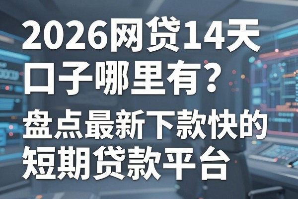2026网贷14天口子哪里有?盘点最新下款快的短期贷款平台