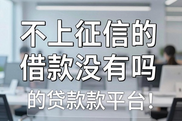不上征信的借款没有吗，哪里有不上征信的贷款平台